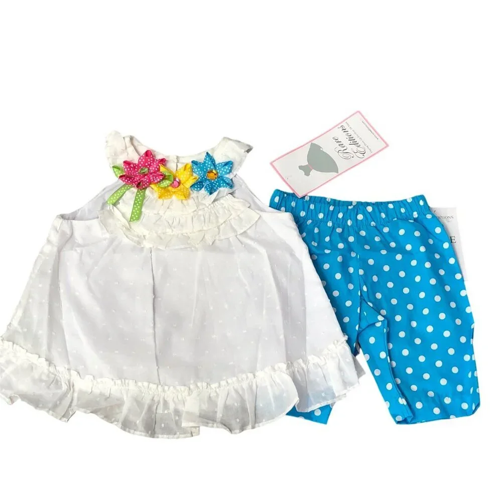 RARE EDITION 2 PCS SET OUTFIT‎ DRESS & BOTTOM  6MOS NEW WITH TAG